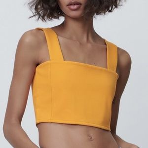 Zara - Orange Crop Top